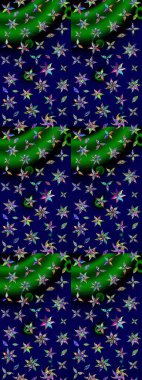 Süslü kumaş deseni. Çiçekli çiçek deseni, suluboya. Raster deseni.