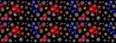 Raster illüstrasyonu. Tomurcukları papatya çiçekleri olan sevimli bir çiçek deseni. Eski usul. Kumaş, tekstil, duvar kağıdı baskısı için. Eskiz geçmişi. Miles Fleur, dandik süs.