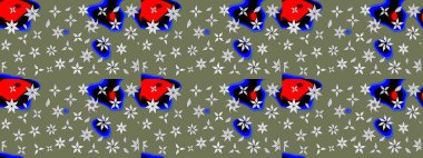 Dekorasyon ve tasarım için güzel bir desen. Moda baskısı. Suluboya çizim kalıbı. Çiçeğin suluboya çizimlerinin mükemmel deseni. Eski.