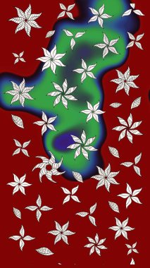 Güzel kumaş deseni. Hoş bir çiçek geçmişi var. Küçük bir çiçekte eskiz deseni. Raster illüstrasyonu.