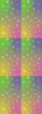 Küçük renkli çiçekler. Motley illüstrasyonu. Çiçekli bahar çiçekleri. Moda baskıları için zarif bir şablon. Küçük çiçekte şirin desenler.