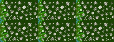 Moda arka planında parlak buketler. Kumaş, duvar kağıdı ve kağıt üzerine baskı yapmak için gelişen arka plan. Eski usul küçük çiçekli şirin bir eskiz deseni. Raster illüstrasyonu.