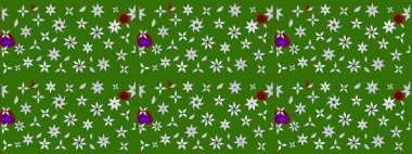 Çiçekler suluboya eskiz deseni. Raster Stili kumaş deseni.