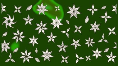 Tekstil için figür. Şirin, zarif çiçekler Raster illüstrasyonu. Yapraklı çizim şekli. Davetiye ve kartpostal tasarımı için dekoratif çiçek unsurları. Poster veya kapak için arkaplan.