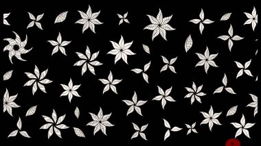 Sanat, tarafsız ve ilham verici bir çiçek ve arkasında iz bırakır. Siyah ve nötr el çizimi desen. Karalama çiçekleri çizim kalıbı. Raster deseni.