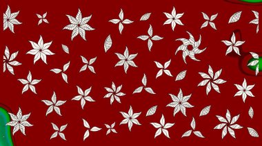 Çiçekli güzel suluboya desen. Kırmızı ve nötr renklerde. Raster illüstrasyonu.