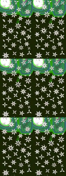 Küçük çiçekteki sevimli çiçek deseni. Gri ve yeşil renkte çiçekler.