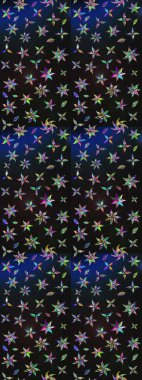 Renkli çizim kalıbı. Çiçek arkaplan. Çiçek duvar kâğıdı. Raster illüstrasyonu. Gri ve mavi renkli şirin tekstil.