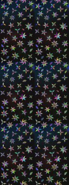 Çiçek desenli çizim. Raster illüstrasyonu. Asya tekstil tarzında. Güzel kumaş deseni. Renkli Bahar Teması eskiz kalıbı. Düz Çiçek Elementleri Tasarımı.