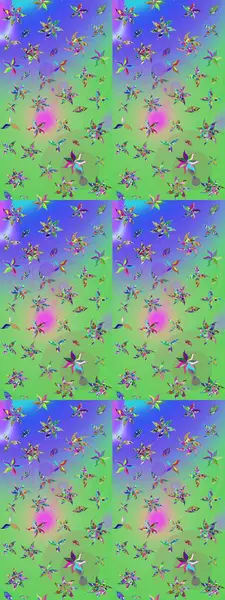 Elle boyanmış suluboya resim çizimleri, çiçekler ve bitkiler. Yeşil ve mor renkte çiçekler.