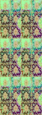 Raster illüstrasyonu. Damask altın soyut çiçek deseni nötr renklerde. Süsleme.