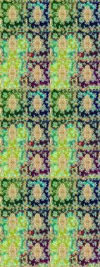 Altın karalama fantezi yapraklarından ve yeşil renkli çiçeklerden Raster soyut çiçek çelengi. El yapımı dekoratif çerçeve, albüm kapağı, tebrik kartı, klasik Art deco tarzı.