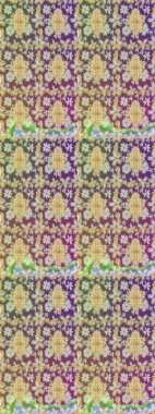 Süslü dantel iz sürücü. Tarafsız renkler üzerine geleneksel Arapça dekor. Çiçek süslemeli Raster eskiz deseni. Doğu tarzında klasik tasarım öğesi. Duvar kağıdı için altın süslü illüstrasyon.