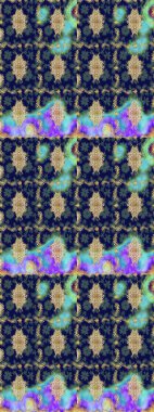 El yapımı dekoratif çerçeve, albüm kapağı, tebrik kartı, klasik Art deco tarzı. Raster soyut çiçek çelengi altın karalama fantezi yaprakları ve mavi renkli çiçek.