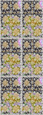 Gri renkli Royal retro. Kart, duvar kağıdı, ambalaj ve tekstil için klasik tasarım. Raster illüstrasyonu. Altın şablon. Klasik çiçek dokusu. Kusursuz desenli altın elementler.