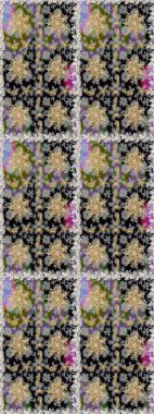 Raster geleneksel, gri renklerde, altın, kusursuz desen. Barok tarzında kusursuz bir doğulu süsü..