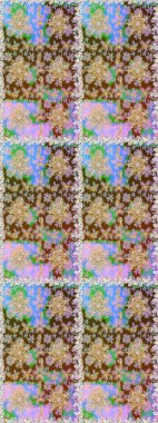 Paisleys zarif çiçek desenli arkaplan duvar kâğıdı çizimi klasik stil, modern 3D çizgili sanat eseri altın ve nötr desenli çiçek yaprakları ve süslemeleri..