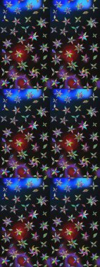 Gri ve mavi renkte çiçekler. Düz Çiçek Elementleri Tasarımı. Renkli Bahar Teması eskiz kalıbı. Sevimli çiçek raster deseni.