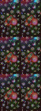 Moda baskıları için zarif bir şablon. Robot resim. Çiçekli yaz çiçekleri. Küçük renkli çiçekler. Küçük çiçekte güzel bir desen. Motley illüstrasyonu.