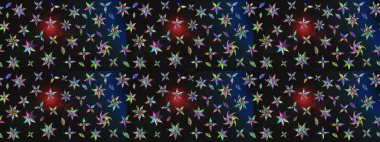 Çiçek desenli raster, gri ve mavi çizgi grafik desenli soyut raster arkaplan. Modern stil dokusu.