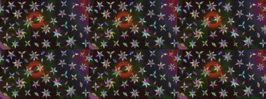 Gri ve kahverengi renkli çiçekler. Küçük çiçekte sevimli çiçek deseni var..