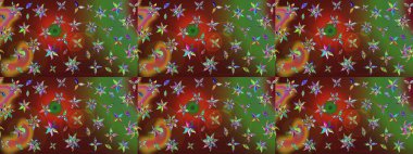 Küçük çiçekli şirin bir desen. Çiçek ve yapraklı çiçek deseni. Raster illüstrasyonu.