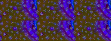 Çizim çiçek deseni duvar kâğıdı olarak kullanılabilir. Kahverengi ve mor renkli çiçekler. Raster illüstrasyonu.