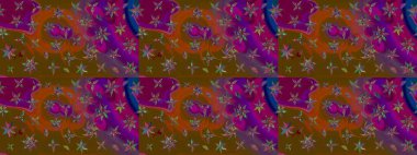 Küçük çiçekteki sevimli çiçek deseni. Raster illüstrasyonu. Tony 'nin kumaş kalıbını çiz. Modaya uygun kumaş deseni.