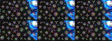 Küçük çiçekli yay deseni çiz. Raster illüstrasyonu. Suluboya tarzında gri ve mavi renkler üzerine.