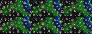 Çiçek desenli raster, yeşil ve gri çizgi grafik desenli soyut raster arkaplan. Modern stil dokusu.