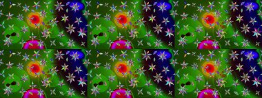 Çiçek desenli çizim. Raster illüstrasyonu. Asya tekstil tarzında. Güzel kumaş deseni. Renkli Bahar Teması eskiz kalıbı. Düz Çiçek Elementleri Tasarımı.