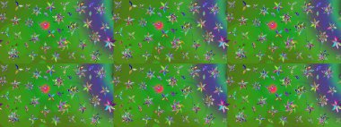 Raster deseni. Küçük çiçekte güzel bir çiçek deseni var. Çiçekli çiçek deseni, suluboya..