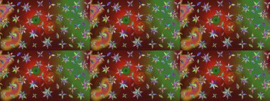 Küçük çiçekli şirin bir desen. Çiçek ve yapraklı çiçek deseni. Raster illüstrasyonu.