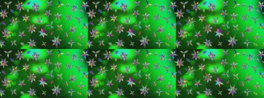 Klasik çiçekler. Yeşil ve mavi renkler. Suluboya resim taklit Raster çizimi. El çizimi, soyut ve süslü elementler. Yaz çiçekleri teması.