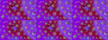 Çiçek ve yapraklı karalama şeklinde Raster çiçek deseni. Yumuşak, bahar çiçekleri mor ve mor renklerde. Raster illüstrasyonu.