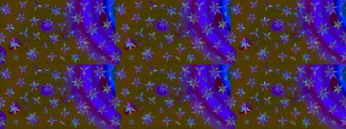 Çizim çiçek deseni duvar kâğıdı olarak kullanılabilir. Kahverengi ve mor renkli çiçekler. Raster illüstrasyonu.