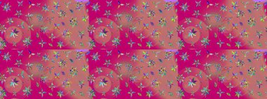 Suluboya çizim kalıbı. Dekorasyon ve tasarım için güzel bir desen. Moda baskısı. Çiçeğin suluboya çizimlerinin mükemmel deseni. Eski model. Raster illüstrasyonu.