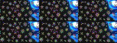 Küçük çiçekli yay deseni çiz. Raster illüstrasyonu. Suluboya tarzında gri ve mavi renkler üzerine.