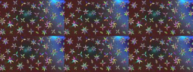 Suluboya çizim kalıbı. Çiçek izi. Çiçekler suluboya tarzında kahverengi ve mor renkte.