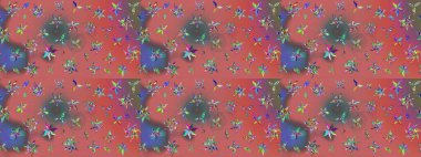 Kızılderili desenli desenli desenli şal deseni. Etnik Mandala süsü. Raster Henna dövme stili. Tekstil, tebrik kartı, boyama kitabı, telefon kılıfı baskısı için kullanılabilir.