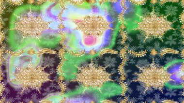 Tarafsız renklerde raster altın desen. Soyut duvar kâğıdı, ambalaj dekorasyonu. Kış sembolü, Mutlu Noeller, Mutlu yıllar 2019. Altın kar tanesi basit çizim kalıbı.