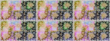 Çiçek desenli altın metal. Raster altın çiçek süsü brokar kumaş ve cam desenli. Kusursuz altın desen. Altın elementli nötr renkler.