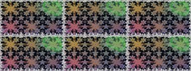 Raster oryantal süs. Gri renkli ve altın elementli altın desenli. Kusursuz altın desen.