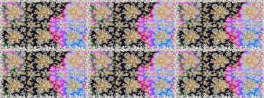 Gri ve altın desenli. Klasik raster şablonu. Tekrarlayan ögelerle kusursuz soyut arkaplan.