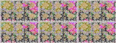 Gri renklerdeki altın element. Barok tarzında altın çiçekli süs. Antika altın tekrarlanabilir duvar kağıdı. Damask pürüzsüz tekrarlama deseni.