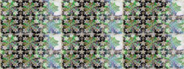 Gri renklerde, altın elementlerle kusursuz desen. Kusursuz altın desenli bukleler. Raster. Parlak dantel, stilize çiçekler, şal desenli. Doğu tarzı arabesk. Zarif altın deseni aç.