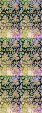 Gri renklerdeki altın element. Damask arkaplanı tekerrür ediyor. Antika altın tekrarlanabilir duvar kağıdı. Barok tarzında altın çiçek süsü..