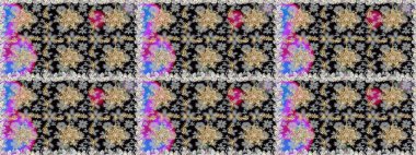 Raster illüstrasyonu. Klasik çiçek dokusu. Altın şablon. Kart, duvar kağıdı, ambalaj ve tekstil için klasik tasarım. Kusursuz desenli altın elementler. Gri renkli Royal retro.