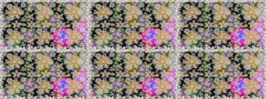 Geleneksel raster ve altın desen. Damask pürüzsüz süsü. Gri renkler üzerinde klasik oryantal desen.