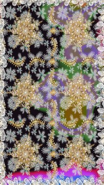 Geleneksel oryantasyon süsü. Klasik klasik klasik arka plan. Klasik raster sarısı, kusursuz desen. Gri renklerde, altın elementlerle kusursuz desen.